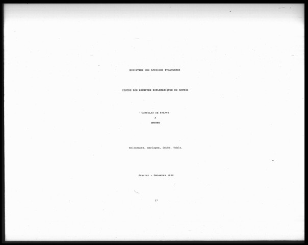 Actes de l'état civil.