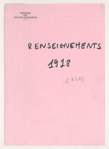 6 juin 1918-7 juillet 1919.