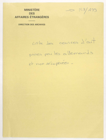 209SUP/147 - Dossiers A98-A99