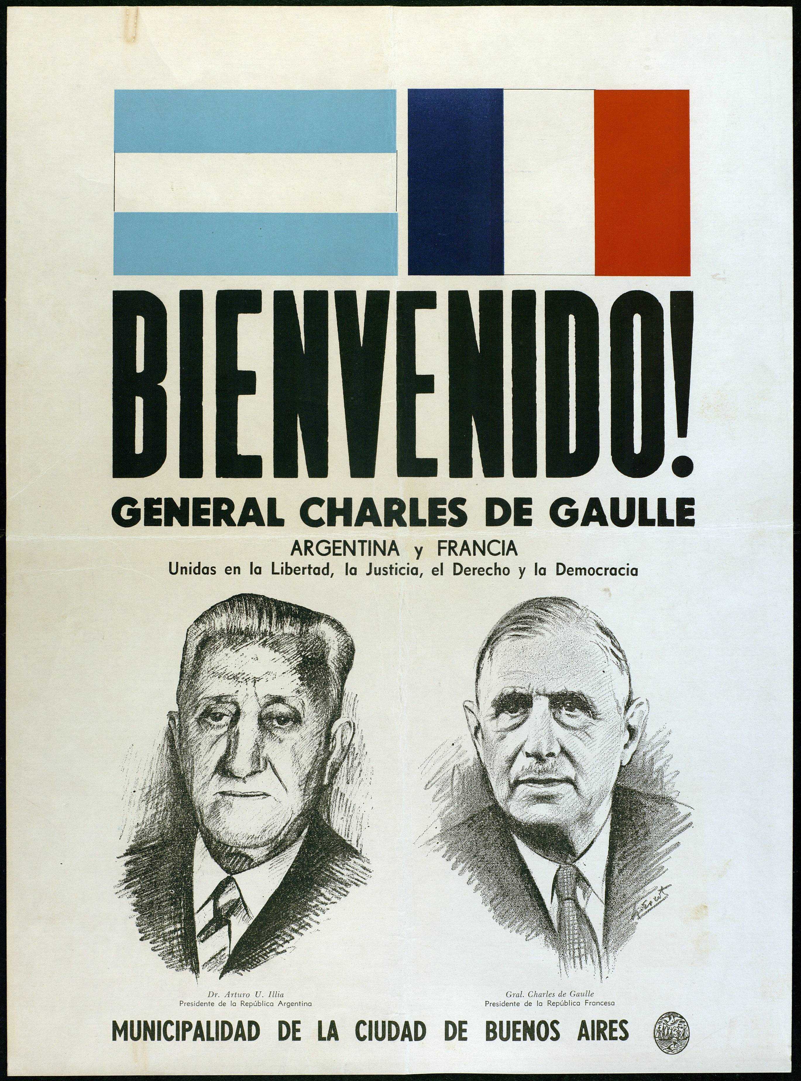Visite du général de Gaulle en Argentine.