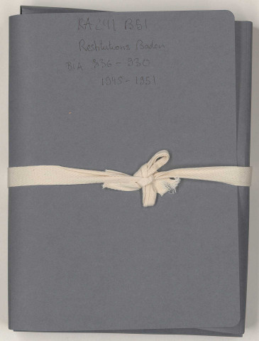 209SUP/241 - Dossiers B51-B52 - BIA 838 à 930