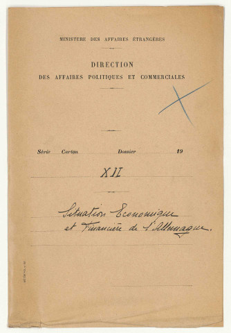 Situation économique et financière de l'Allemagne