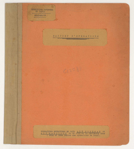 Opérations militaires du groupe mobile (G.M.) du Tadla (Maroc) en 1932 et 1933.