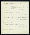 Lettre manuscrite du général de Gaulle adressée à André Brénac (10 décembre 1946).