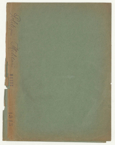 Organisation, gestion de la municipalité et de la région de Fès au plan politique et économique. Rapports mensuels d'ensemble du Protectorat et situation politique du Maroc Occidental et du Maroc Oriental, avril 1913 et septembre 1913 à février 1914, impr.