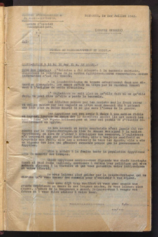 Vol. VII : juillet-août 1942.
Manque le volume VIII correspondant aux mois de septembre et octobre 1942.