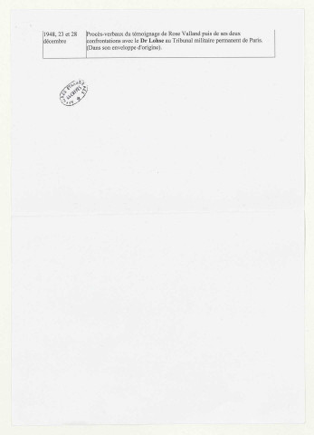 9 photographies et un cliché de Rose Valland ; carte d'étudiante de Joyce Heer, étudiante à l'Université de Paris-Sorbonne en 1974-1975.