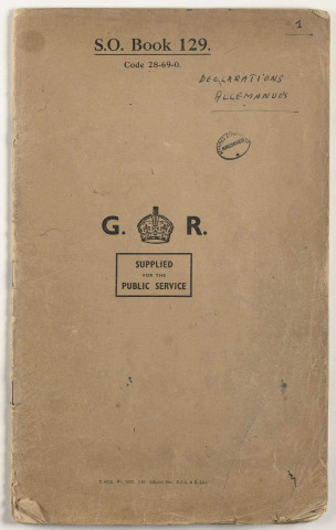 209SUP/889 - Déclarations allemandes de biens divers (principalement biens industriels)