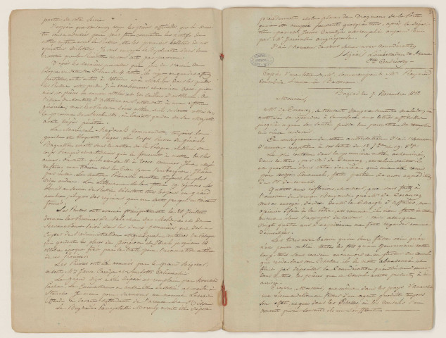 Minutier de la correspondance officielle adressée au poste (juillet 1812-août 1814).