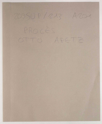 209SUP/213 - Dossiers A201-A202