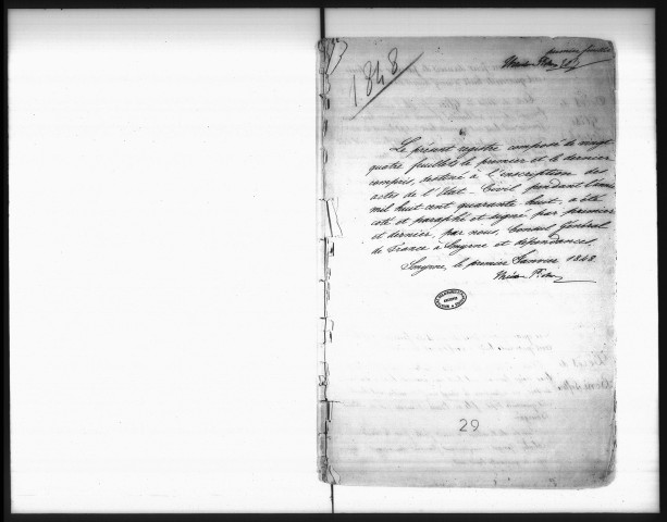 Actes de l'état civil.