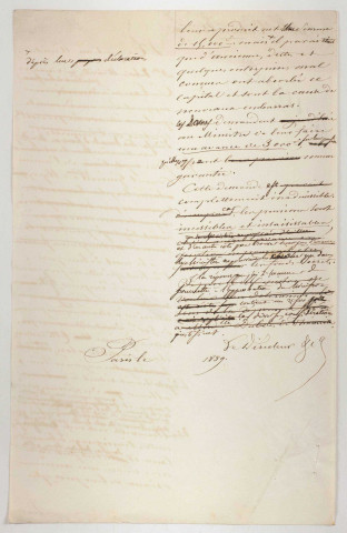 Affaire Dubois-Thainville, consul général de France à Alger, décédé le 28 octobre 1818 : réclamation des héritiers Dubois-Thainville pour le paiement de diverses créances qui seraient dues à la succession par le ministère des Affaires étrangères.