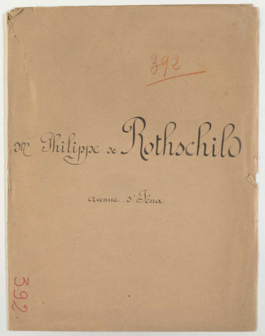 209SUP/681 - Ancien conditionnement photos - dossiers Philippe de Rothschild (n° 392) à Sciard (n° 413)