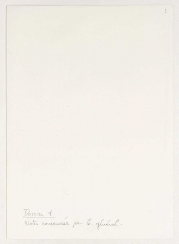 Notes et documentation du général en lien avec l'Angleterre, les Britanniques, le Québec.