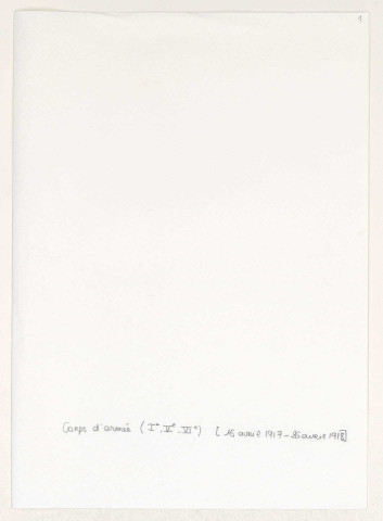 16 avril 1917-26 avril 1918.