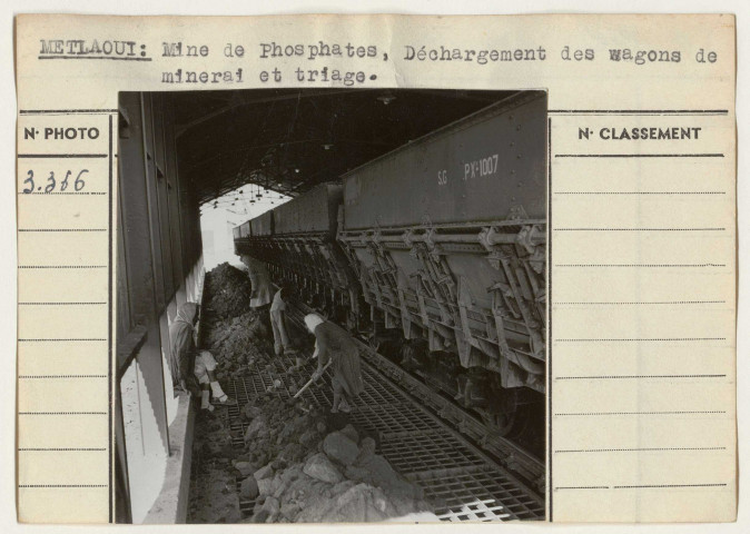 Travaux publics : ressources minières, mines de salines, fer, plomb et phosphates.