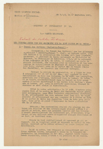 Exemplaire ronéoté du n°19 du 20 septembre 1917, exemplaires imprimés du 1er novembre 1917 au 7 novembre 1918 [collection incomplète].