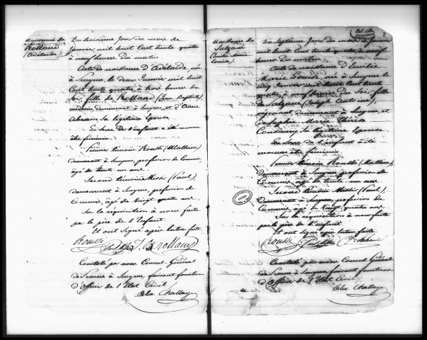 Actes de l'état civil.