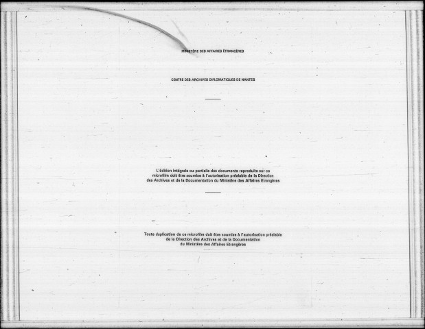 Registre d'immatriculation.