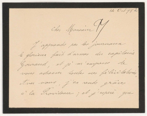 Félicitations, hommages.