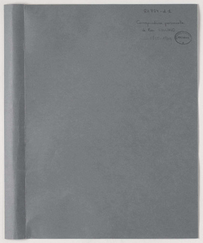 209SUP/724 - 1. Lettres d'hommage et de remerciement ; lettres d'agents français et d'agents allemands en lien avec les spoliations et la récupération artistique ; 2. Correspondance avec correspondants américains ; 3. Correspondance familiale
