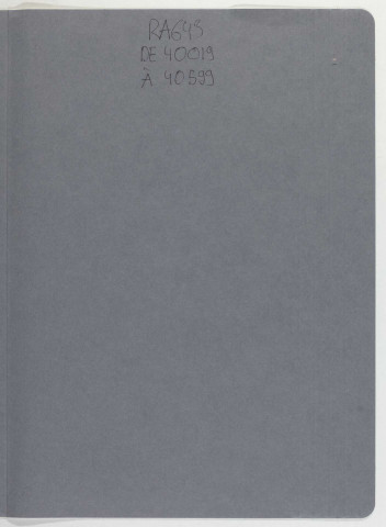 209SUP/643 - OBIP 40019 à 40599