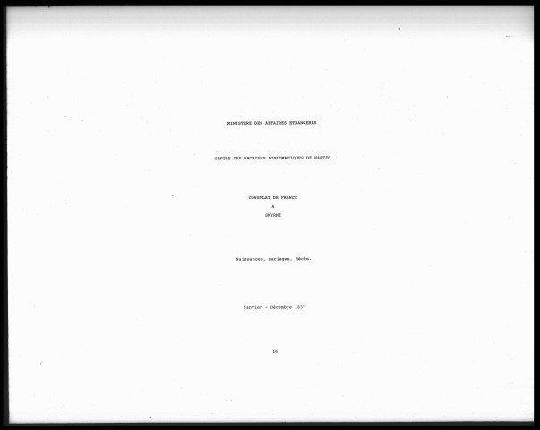 Actes de l'état civil.