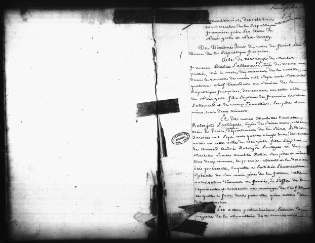 Actes de l'état civil (floréal an XII-1806).