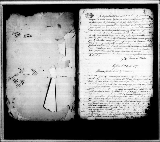 Minutier de la correspondance générale du poste (février 1837-décembre 1839).