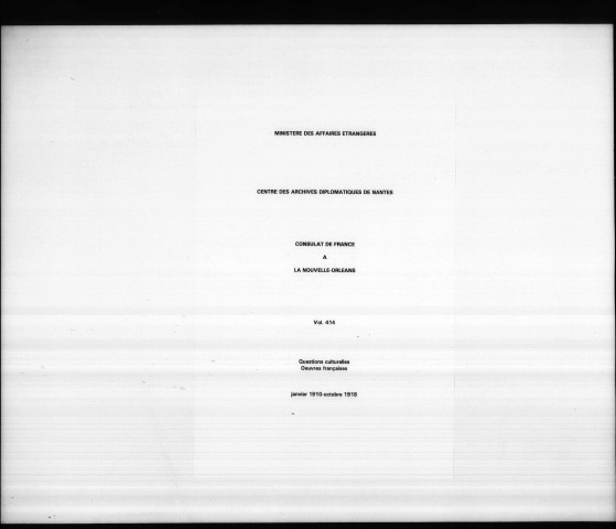 Société de l'Union française : correspondance (janvier 1910-octobre 1918).