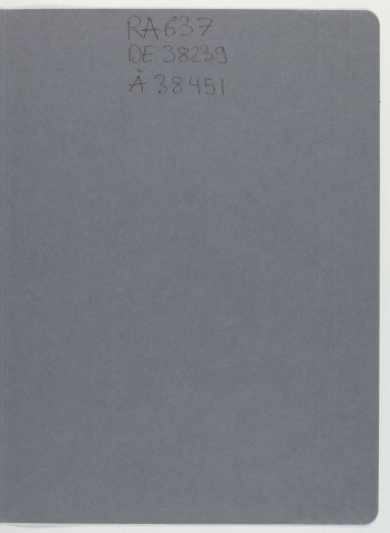 209SUP/637 - OBIP 38239 à 38451