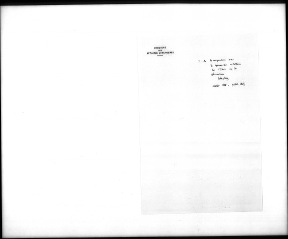 Correspondance avec d'autres autorités fédérales.