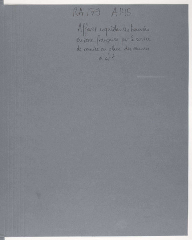 209SUP/179 - Dossiers A145-A146