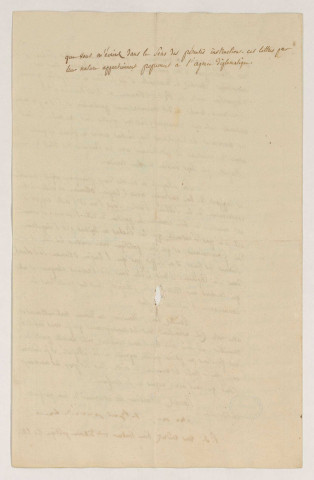 Lettre manuscrite non signée et non datée de Talleyrand à M. Bessières en poste à Venise et chargé d'une mission de consul général (Bosnie, Scutari, Janina, Raguse, Corfou, Zante, Coron).