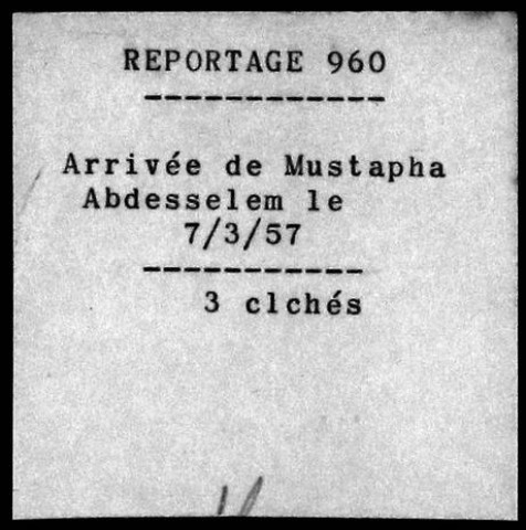 Arrivée de Mustapha Abdesselem.