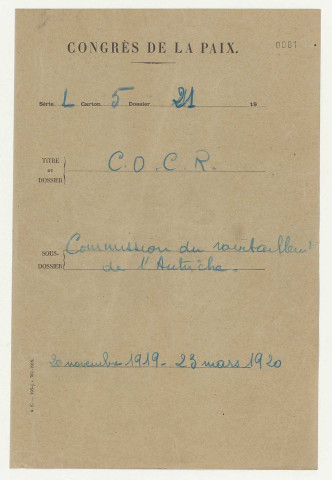 20 novembre 1919-mars 1920