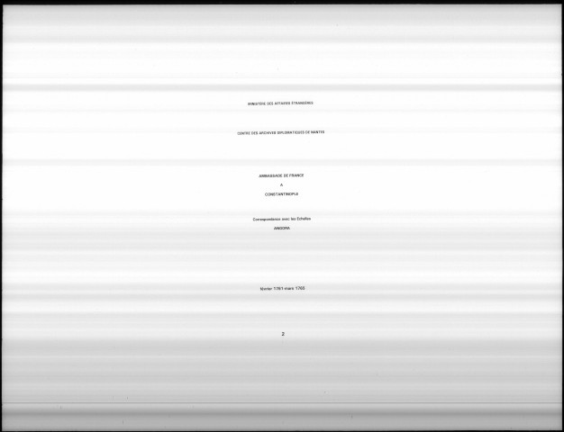 Février 1761-mars 1765.