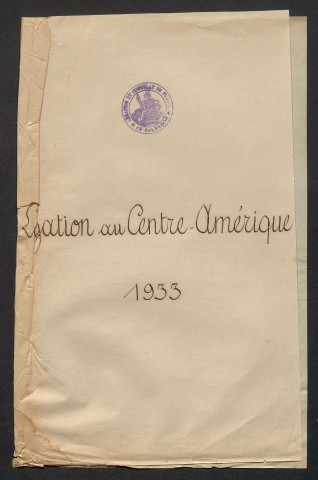 Correspondance entre le gérant de la légation et du consulat de France au Salvador et le ministre de France en Centre-Amérique (Guatemala).