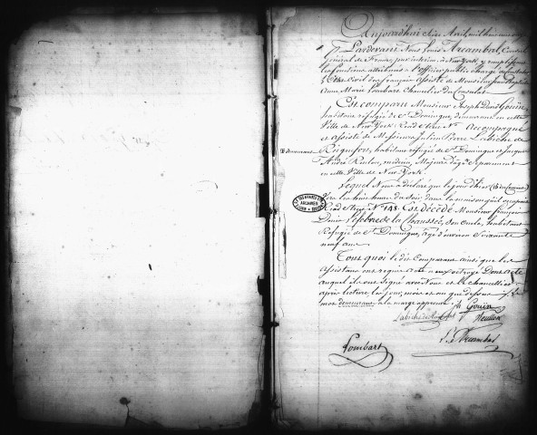 Actes de l'état civil (avril 1811-juillet 1818).