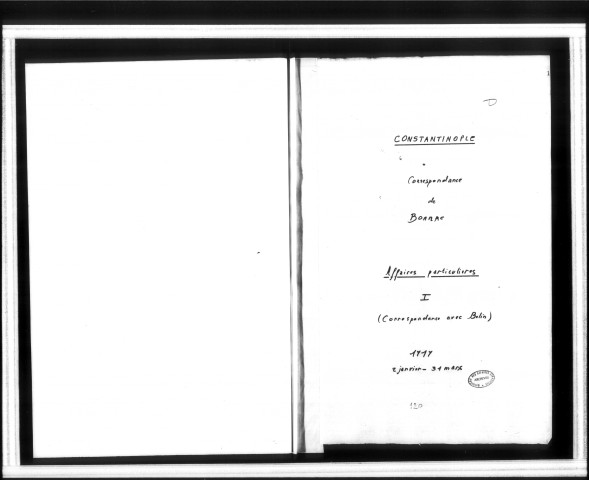 Affaires particulières (janvier-mars 1717).