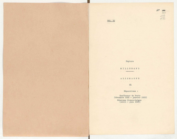Conférence de Paris. Réunions franco-belges.