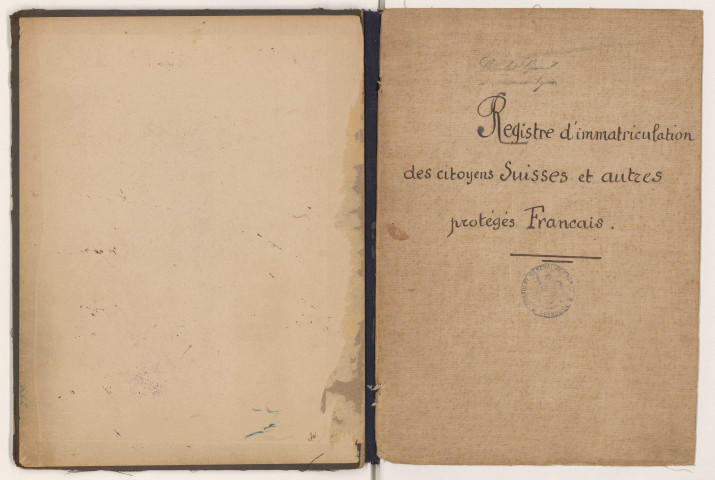 Immatriculation des citoyens suisses et autres protégés : registre d'immatriculation (10 déc. 1886-28 sept. 1908, 17 juin-12 juil. 1920).