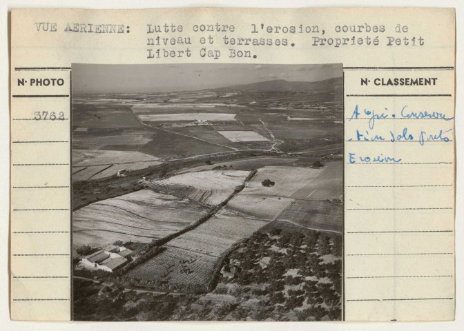 Agriculture: conservation des sols et forêts, érosion.