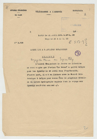 21 avril-décembre 1938.