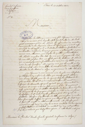 Février 1822-septembre 1825, et une lettre de février 1826 : Adrien Dupré, consul.