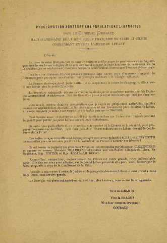 Organisation du Mandat