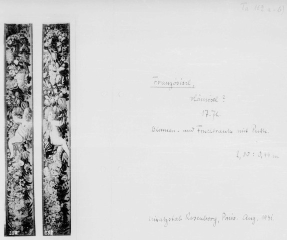 20160007AC/61 - Tapisseries, textiles, pour ERR Paris (E).