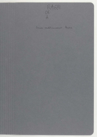 209SUP/681 - Ancien conditionnement photos - dossiers Philippe de Rothschild (n° 392) à Sciard (n° 413)