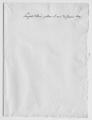 Passeports et état civil (1809-1810).