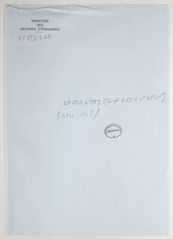 209SUP/273 - 209/SUP/273 - Dossiers B115-B116 - BIA 2851 à 2950